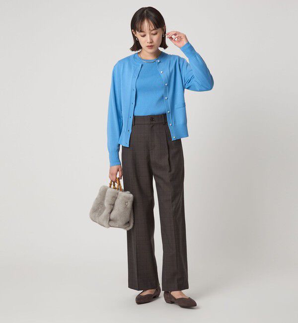 UNITED ARROWS green label relaxing「［size SHORT/TALLあり］キチントボトムス サキソニー ワイド パンツ」|スラックス|