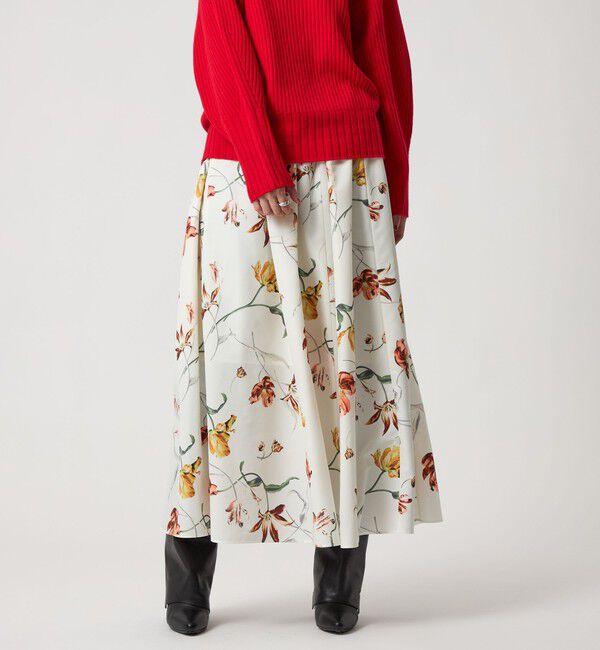 EMMEL REFINES「＜EMMEL REFINES＞EM ミディアムフラワープリント ボリューム スカート」|スカート|