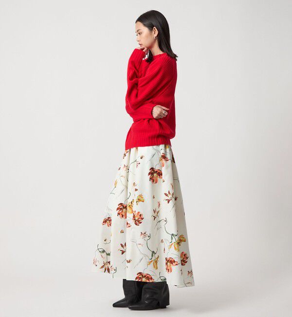 EMMEL REFINES「＜EMMEL REFINES＞EM ミディアムフラワープリント ボリューム スカート」|スカート|