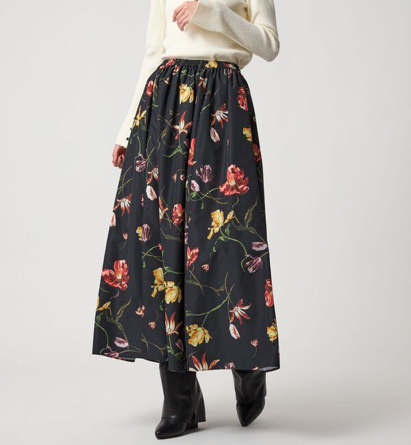 EMMEL REFINES「＜EMMEL REFINES＞EM ミディアムフラワープリント ボリューム スカート」|スカート|