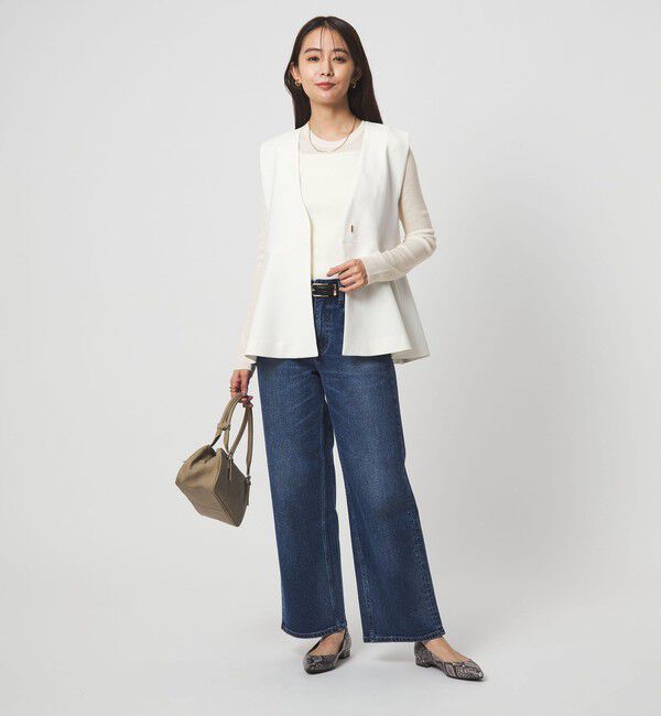 UNITED ARROWS green label relaxing「ウール シアー リブ クルーネック ニット ウォッシャブル」|ニット・セーター|