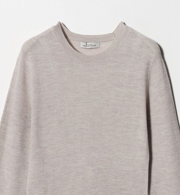 UNITED ARROWS green label relaxing「ウール シアー リブ クルーネック ニット ウォッシャブル」|ニット・セーター|