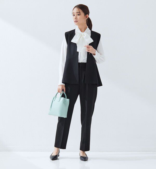 UNITED ARROWS green label relaxing「［size SHORT/TALLあり］パウドレ テーパード パンツ ウォッシャブル ストレッチ」|スラックス|