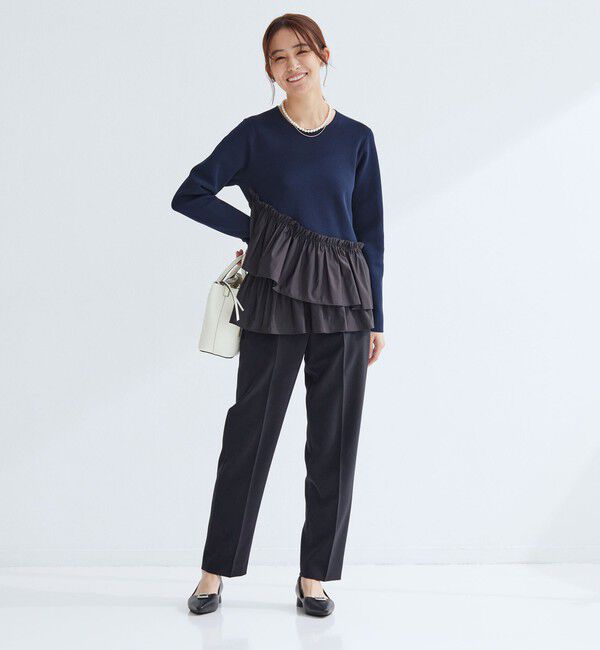 UNITED ARROWS green label relaxing「［size SHORT/TALLあり］パウドレ テーパード パンツ ウォッシャブル ストレッチ」|スラックス|