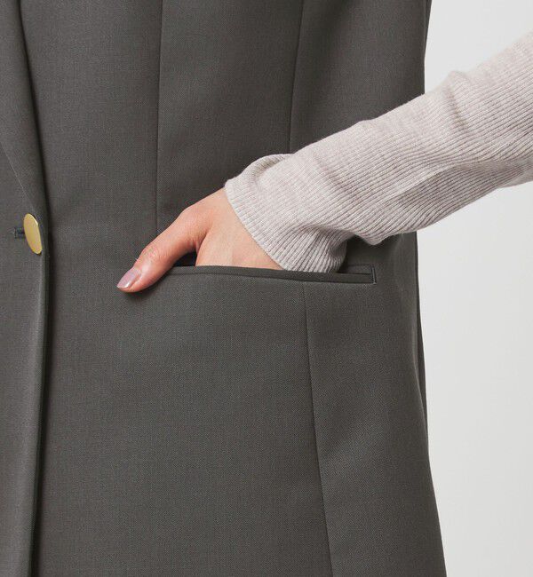 Greed グリード テーラード ジレ ウォッシャブル（UNITED ARROWS green