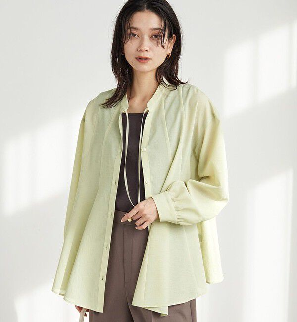 UNITED ARROWS green label relaxing「［size SHORTあり］ミルフィーユ フレア ブラウス」|シャツ・ブラウス|