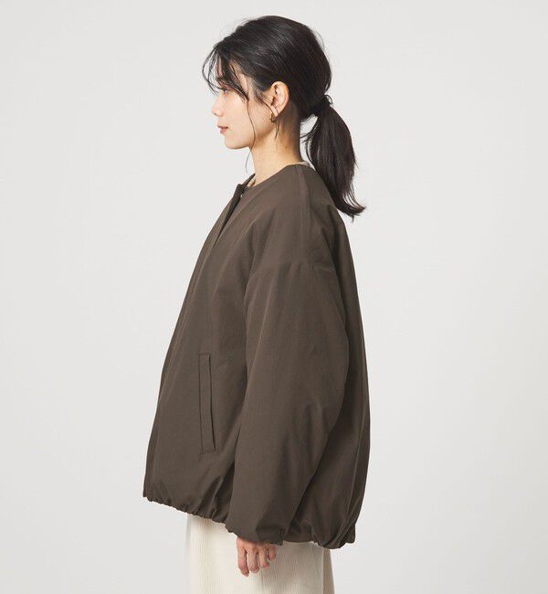 UNITED ARROWS green label relaxing「［size SHORTあり］パフィー ノーカラー ブルゾン 2 撥水 ウォッシャブル」|ブルゾン・スタジャン|