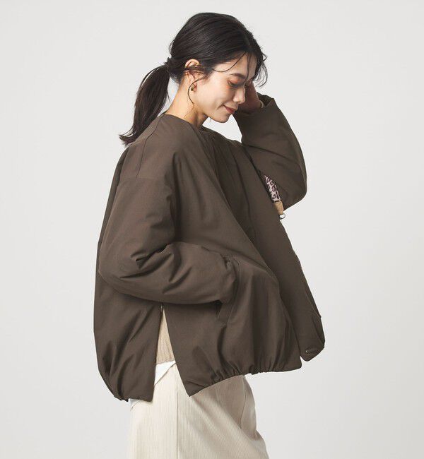 UNITED ARROWS green label relaxing「［size SHORTあり］パフィー ノーカラー ブルゾン 2 撥水 ウォッシャブル」|ブルゾン・スタジャン|