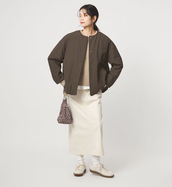 UNITED ARROWS green label relaxing「［size SHORTあり］パフィー ノーカラー ブルゾン 2 撥水 ウォッシャブル」|ブルゾン・スタジャン|