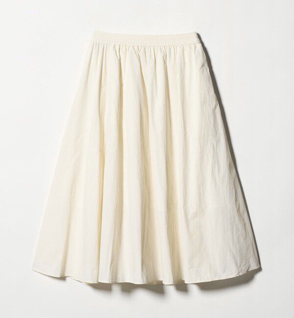 UNITED ARROWS green label relaxing「ギャザー フレア スカート オフホワイト」|フレア|OFF WHITE