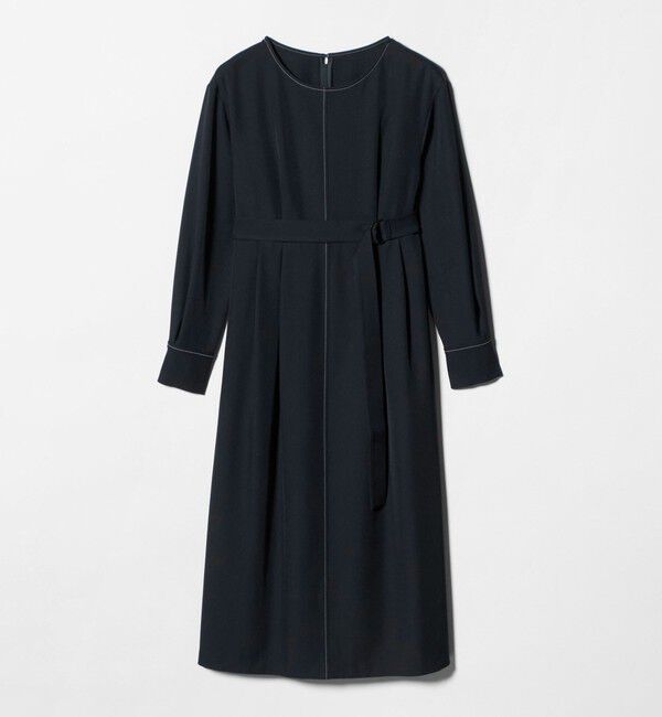 UNITED ARROWS green label relaxing「ステッチ タック セミフレア ワンピース」|ワンピース|NAVY