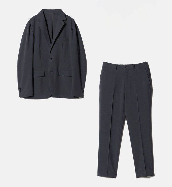 UNITED ARROWS green label relaxing「【WEB限定】JUST fit ドライポリエステル ナロー セットアップ -吸水速乾-」|テーラードジャケット|DK.GRAY