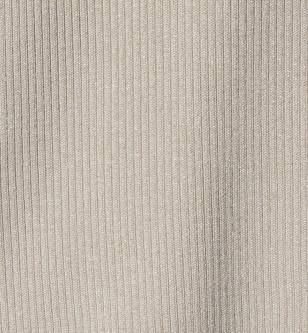 UNITED ARROWS green label relaxing「ラメ リブ ボトルネック ニット プルオーバー 2  ウォッシャブル」|ニット・セーター|
