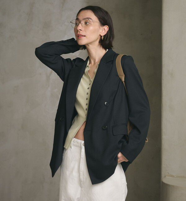BEAUTY&YOUTH UNITED ARROWS「リネンライク ダブルジャケット」|テーラードジャケット|
