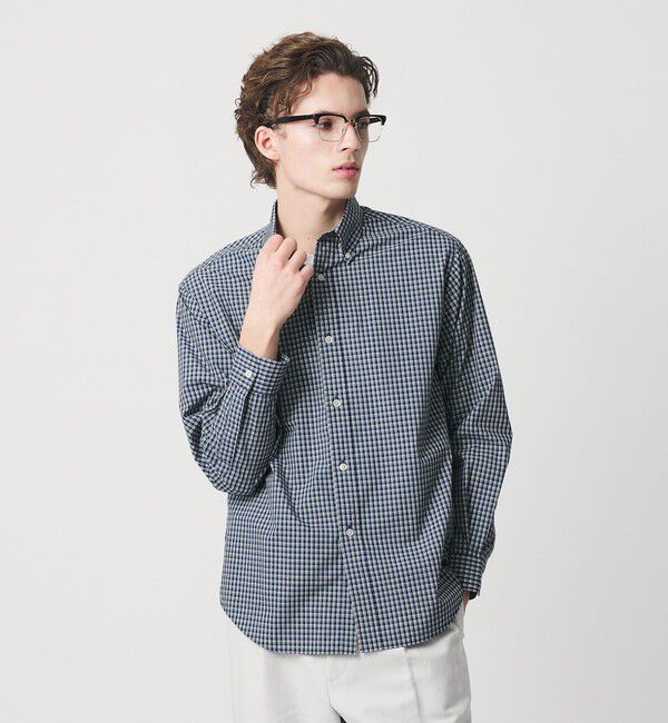 BEAUTY&YOUTH UNITED ARROWS「ミニチェック ボタンダウン シャツ FORM型」|シャツ・ブラウス|