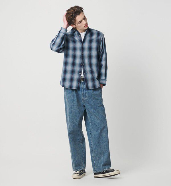 BEAUTY&YOUTH UNITED ARROWS「ドライ ネル オンブレ レギュラーカラー シャツ GRANDE型」|シャツ・ブラウス|