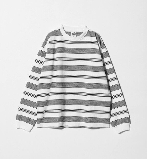 BEAUTY&YOUTH UNITED ARROWS「12oz ヘビーウェイト ボーダー クルーネック カットソー」|Tシャツ・カットソー|WHITE