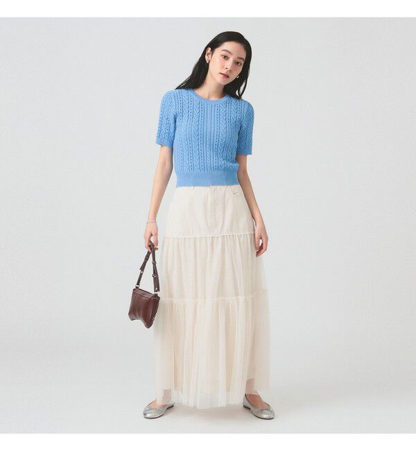 Ray BEAMS 「チュール キリカエ ティアード スカート」|スカート|
