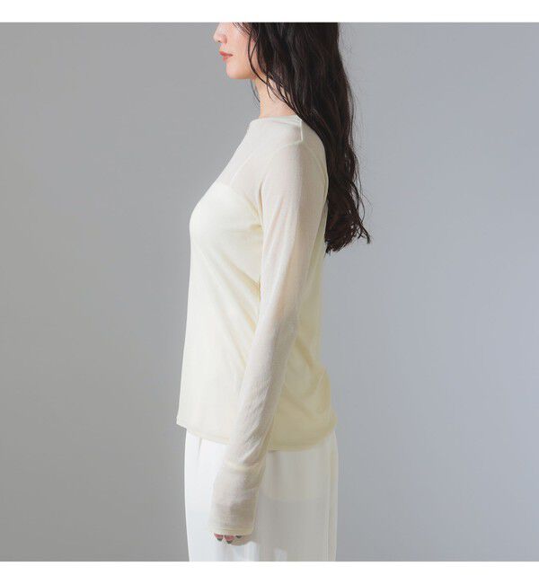 Demi-Luxe BEAMS 「シアーコットン ロングスリーブTシャツ」|Tシャツ・カットソー|