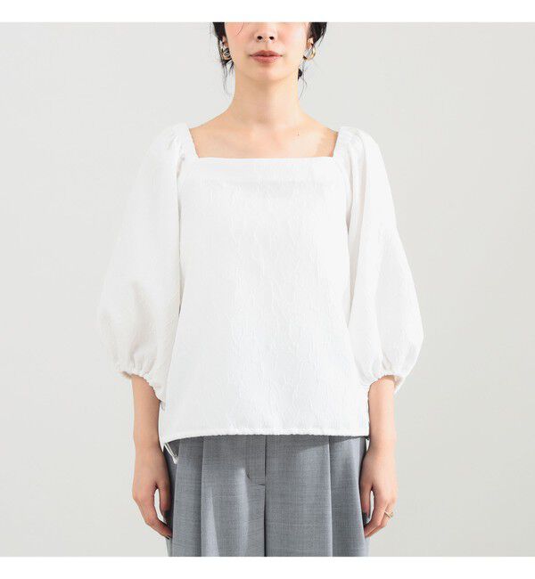 Demi-Luxe BEAMS 「エディター東原妙子 &times; Demi-Luxe BEAMS / 2WAY ジャカード ブラウス」|シャツ・ブラウス|