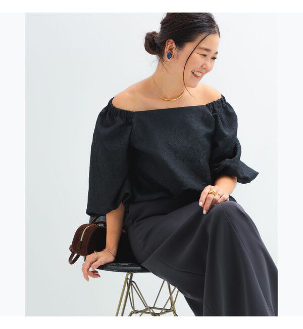 Demi-Luxe BEAMS 「エディター東原妙子 &times; Demi-Luxe BEAMS / 2WAY ジャカード ブラウス」|シャツ・ブラウス|