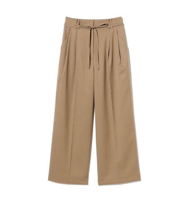 Demi-Luxe BEAMS 「ポリエステル ウール 2ループ ワイドパンツ」|チノ|