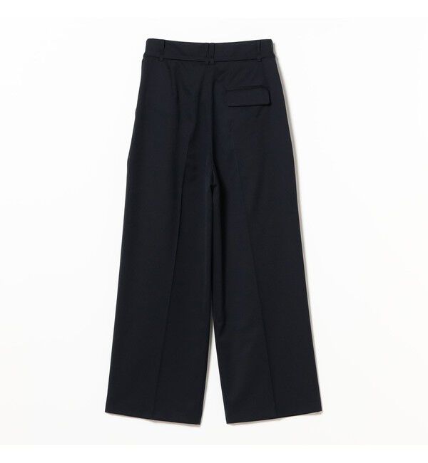 Demi-Luxe BEAMS 「ポリエステル ウール 2ループ ワイドパンツ」|チノ|