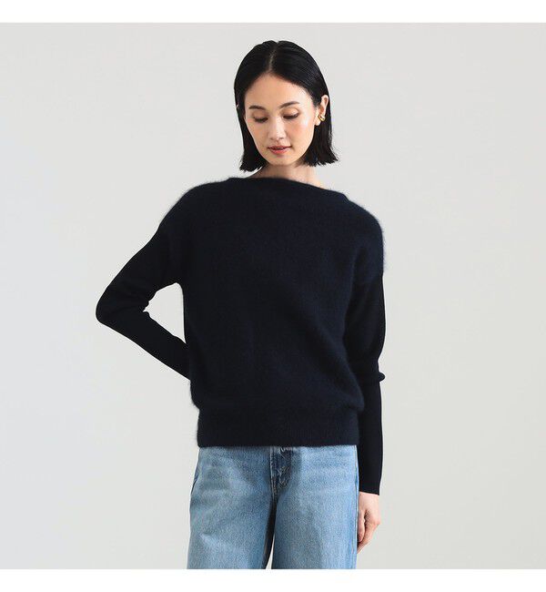 Demi-Luxe BEAMS 「フラッフィー ボートネック ニット」|ニット・セーター|NAVY