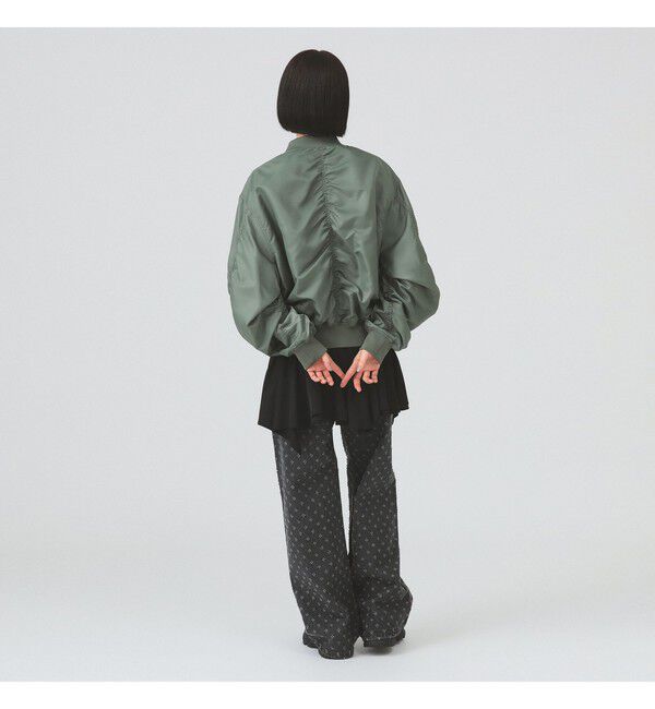 Ray BEAMS 「ギャザー アーム MA-1」|ブルゾン・スタジャン|