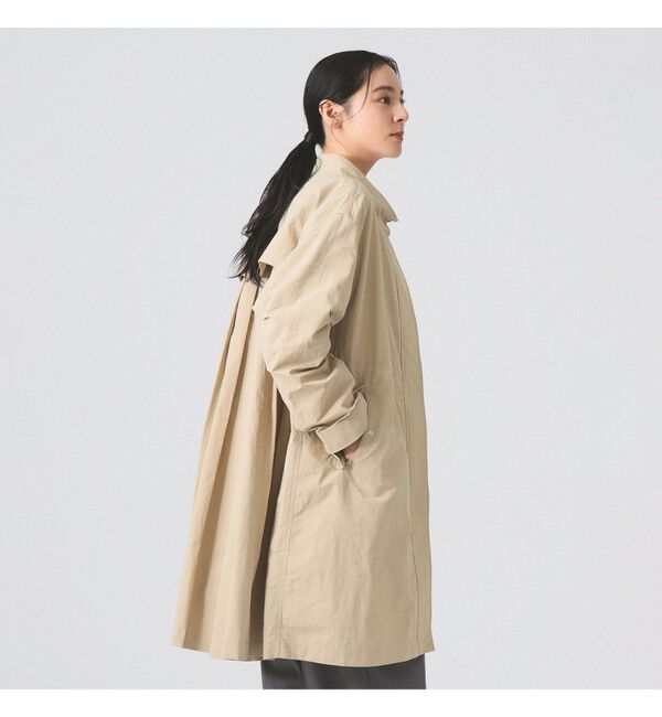 Ray BEAMS 「バック タック スタンドカラー コート（吸水速乾・UVカット）」|ダッフルコート|BEIGE