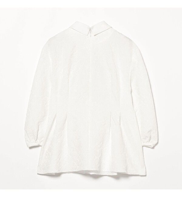 Demi-Luxe BEAMS 「フクレ織り アタッチドカラー ブラウス＊」|シャツ・ブラウス|