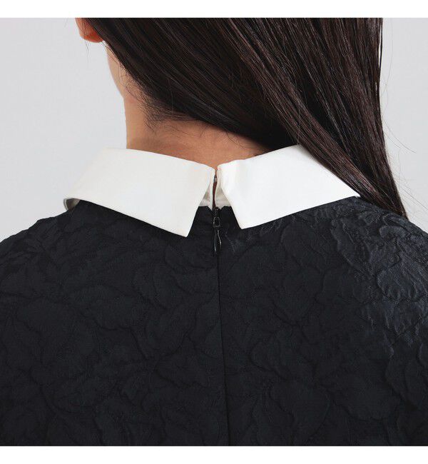 Demi-Luxe BEAMS 「フクレ織り アタッチドカラー ブラウス＊」|シャツ・ブラウス|