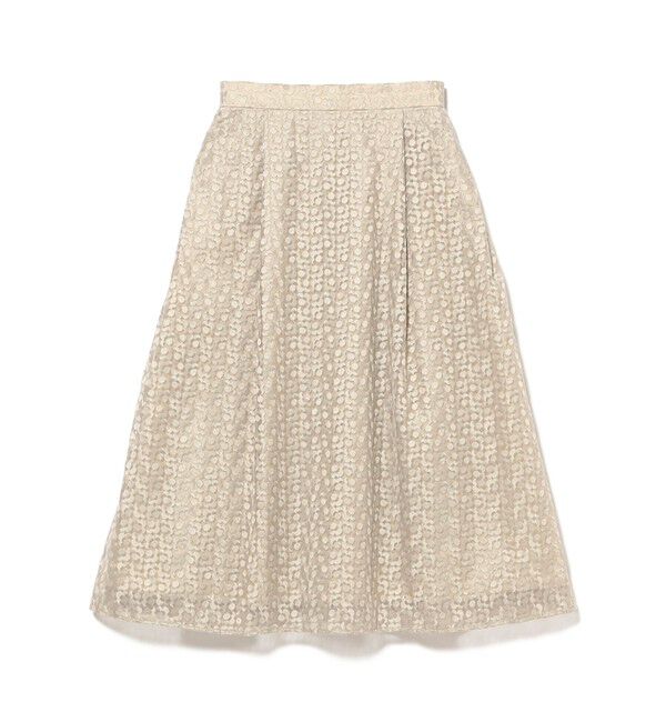 Demi-Luxe BEAMS 「オーガンジー エンブロイダリー フレアースカート」|スカート|