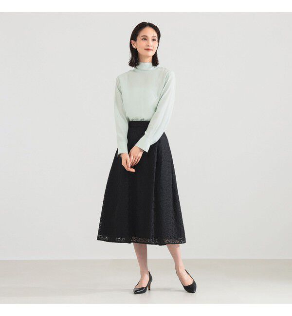 Demi-Luxe BEAMS 「オーガンジー エンブロイダリー フレアースカート」|スカート|