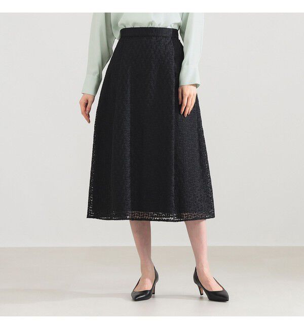 Demi-Luxe BEAMS 「オーガンジー エンブロイダリー フレアースカート」|スカート|
