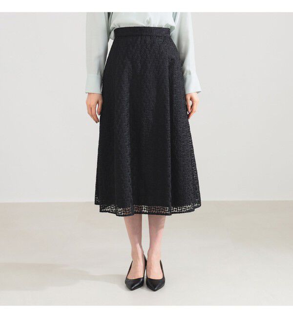 Demi-Luxe BEAMS 「オーガンジー エンブロイダリー フレアースカート」|スカート|