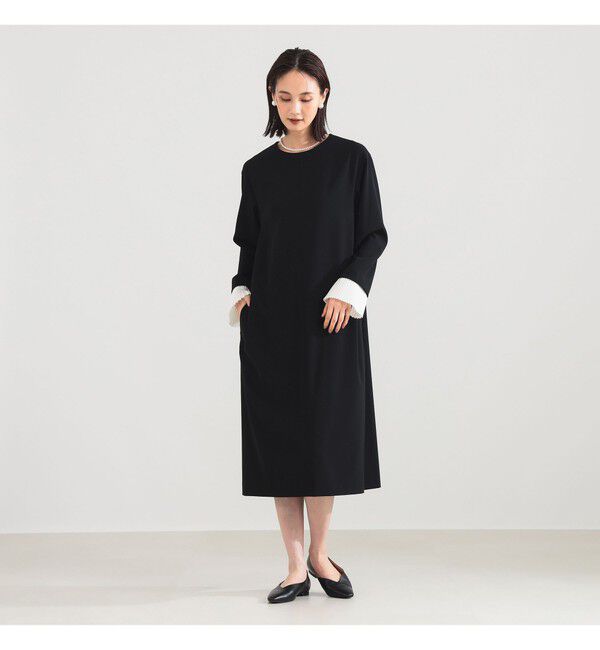 Demi-Luxe BEAMS 「プリーツカフス ワンピース＊」|ワンピース|BLACK