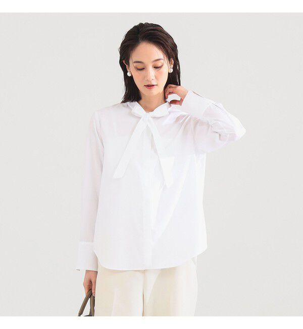 Demi-Luxe BEAMS 「コットン リボンタイ シャツ」|シャツ・ブラウス|