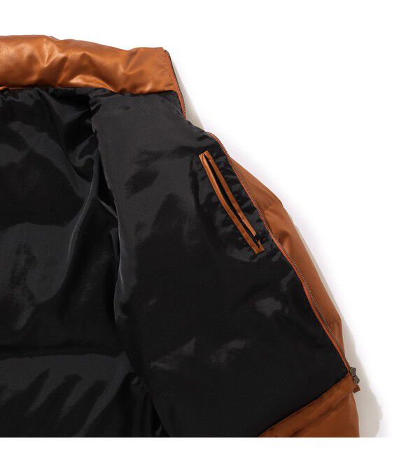 BEAMS「レザーライク ダウン ブルゾン」|ブルゾン・スタジャン|