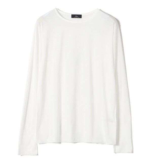 SHIPS for women「SHIPS Primary Navy Label:〈手洗い可能〉コットン ハイゲージ プルオーバー」|Tシャツ・カットソー|オフホワイト