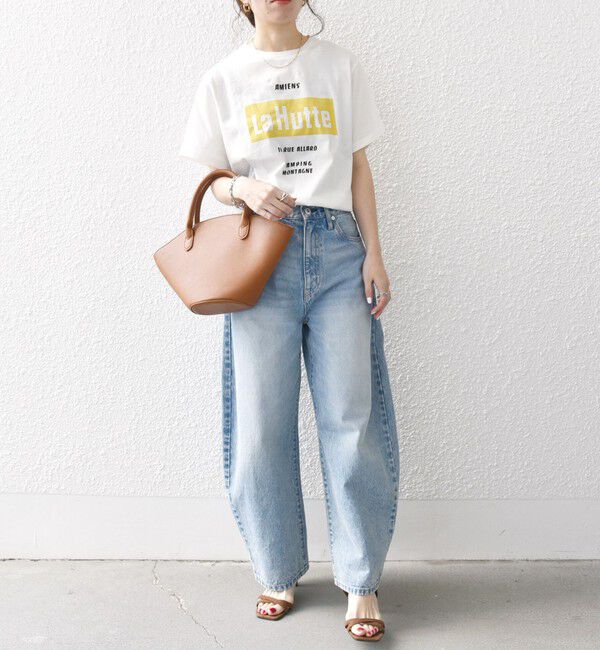 SHIPS any「La Hutte:〈洗濯機可能〉デザイン ロゴ  プリント TEE」|Tシャツ・カットソー|