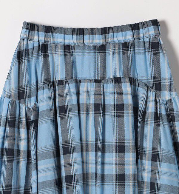SHIPS any「SHIPS any:〈洗濯機可能〉ペール チェック ギャザー フレア スカート」|スカート|