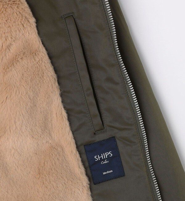 SHIPS Colors 「SHIPS Colors:〈撥水〉THERMOLITE(R) ボア ボマー ジャケット◇」|ブルゾン・スタジャン|