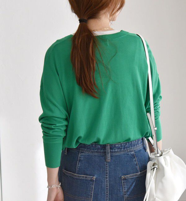 quaranciel「quaranciel:〈手洗い可能〉シルク ミックス ヘンリーネック ニット プルオーバー」|ニット・セーター|