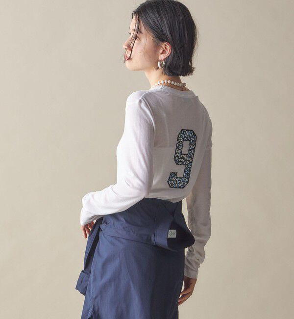 SHIPS for women「SHIPS NINE CASE:〈洗濯機可能〉ロゴ ロング スリーブ TEE」|Tシャツ・カットソー|