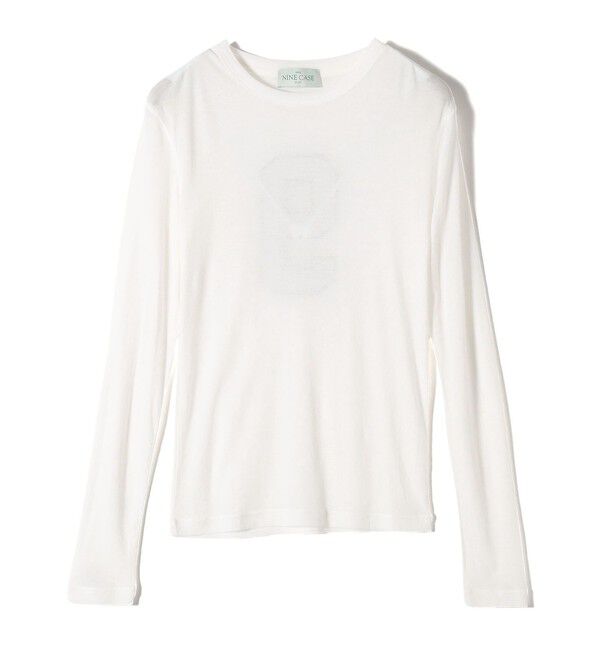 SHIPS for women「SHIPS NINE CASE:〈洗濯機可能〉ロゴ ロング スリーブ TEE」|Tシャツ・カットソー|
