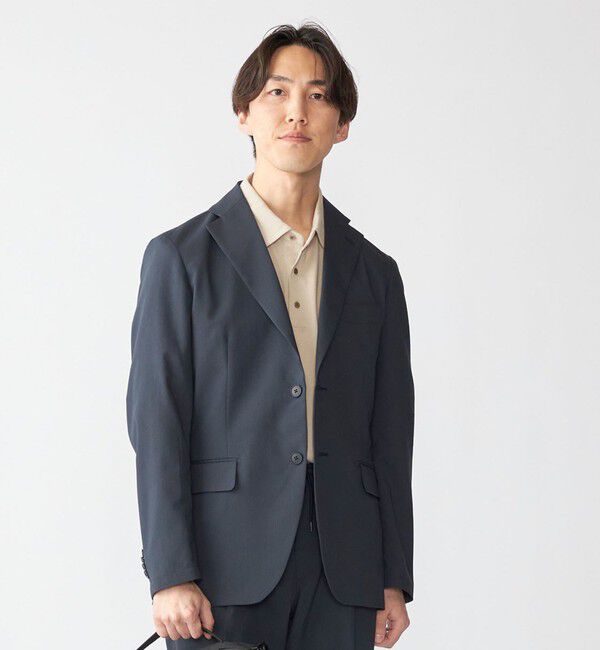 SHIPS「【WEB限定】SHIPS:〈手洗い可能〉ナチュラル ストレッチ エア セットアップ」|スーツ|ネイビー