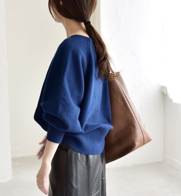 quaranciel:〈手洗い可能〉AQUA カシミヤ ミックス ボートネック