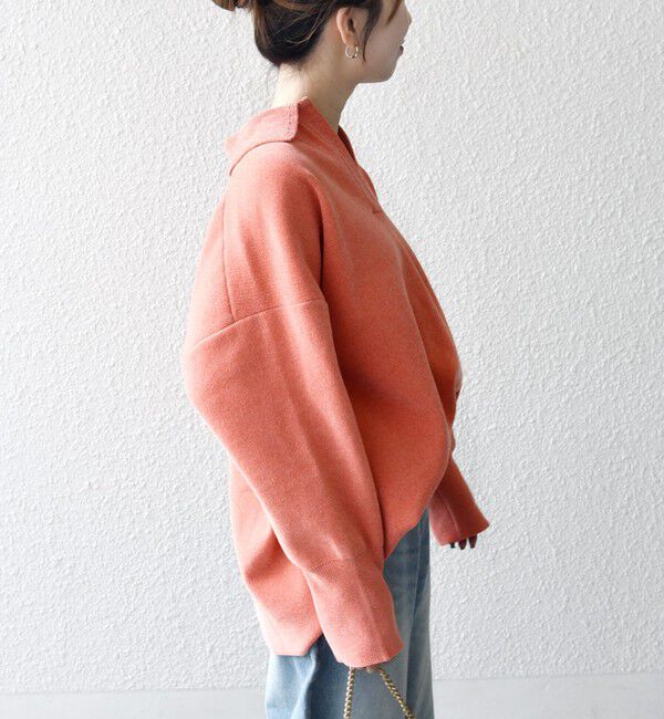 SHIPS any「SHIPS any:〈手洗い可能〉モールヤーン スキッパー ポロ ニット プルオーバー」|ニット・セーター|