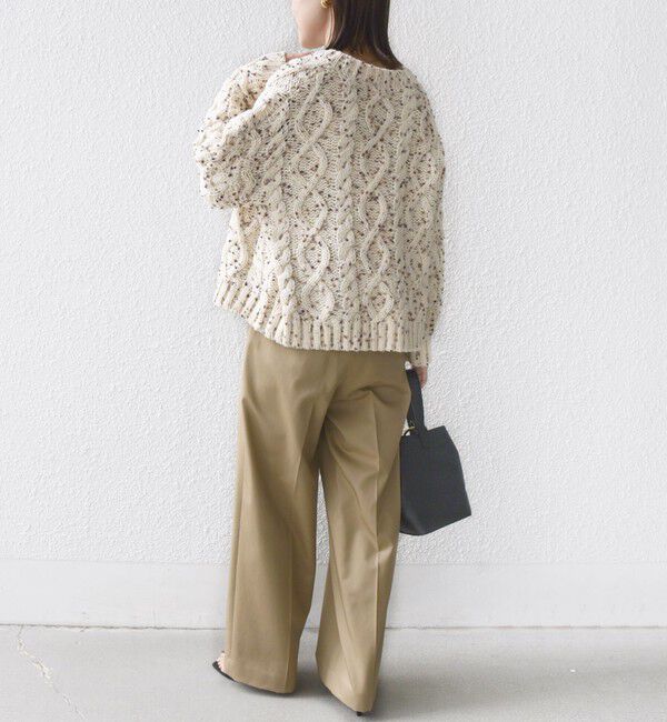 SHIPS for women「【WEB限定】〈手洗い可能〉ネップヤーン ケーブル ニット カーディガン」|カーディガン|